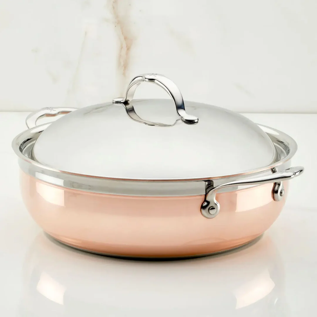 Parini 5 Qt copper Dutch oven with lid