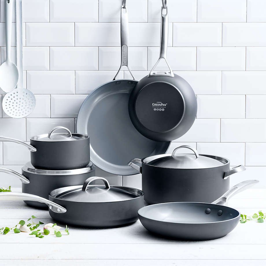 Parini ceramic non-stick cookware set pots and pans