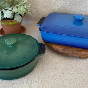 Parini enameled cast iron Dutch oven colorful cookware