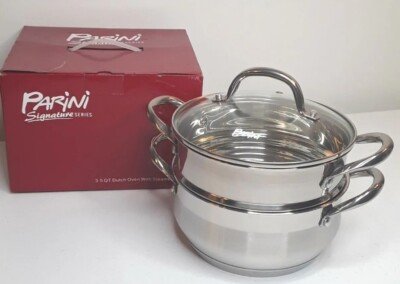 Parini Signature Series 3.5 Qt Dutch Oven with steamer and lid