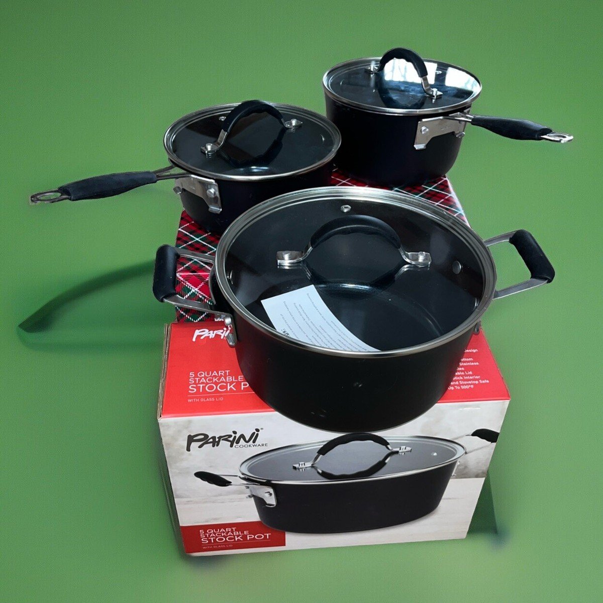 Parini Stackable Cookware Set - Space-Saving Nesting Cookware - The ...