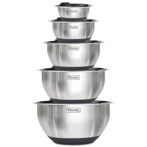 Parini Cookware Mixing Bowl Set - Stainless Steel Nesting Bowls